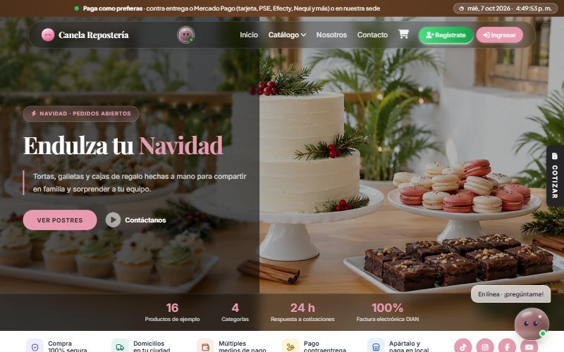 Tienda de ejemplo Canela Repostería